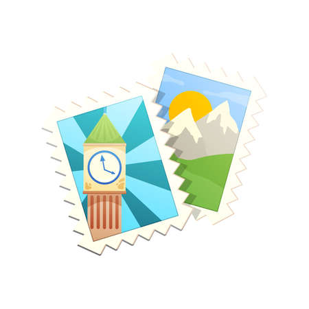 Stamps Flat Iconのイラスト素材