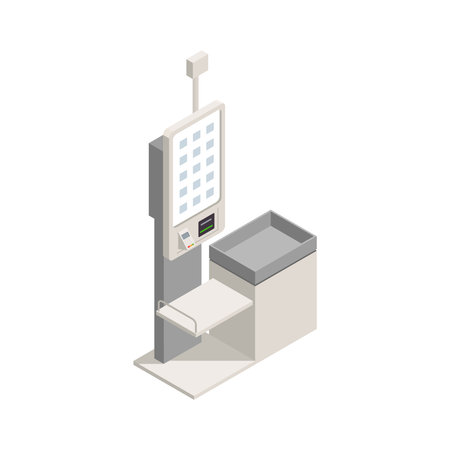 Self Service Checkout Illustrationのイラスト素材