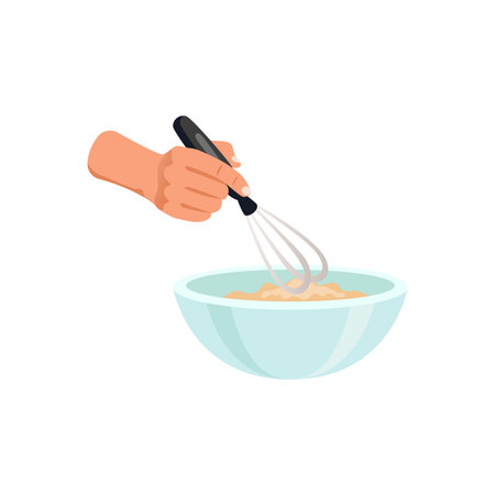 Beating Dough Illustrationのイラスト素材