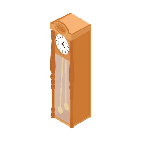 Vintage Stand Clock Compositionのイラスト素材
