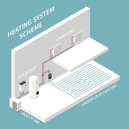 Heating System Compositionのイラスト素材