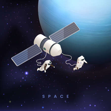 Astronaut Cosmonaut Taikonaut Isometric Concept