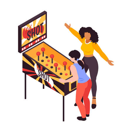 Isometric Game Machine illustrationのイラスト素材