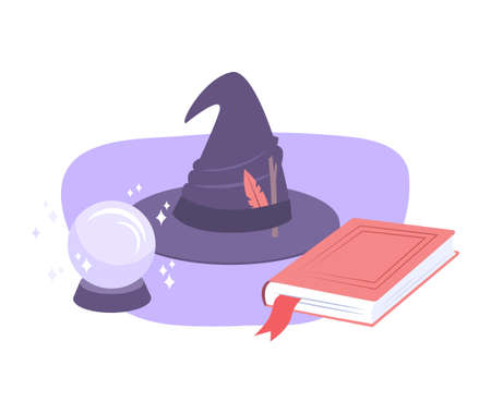 Mystic Objects Composition illustrationのイラスト素材
