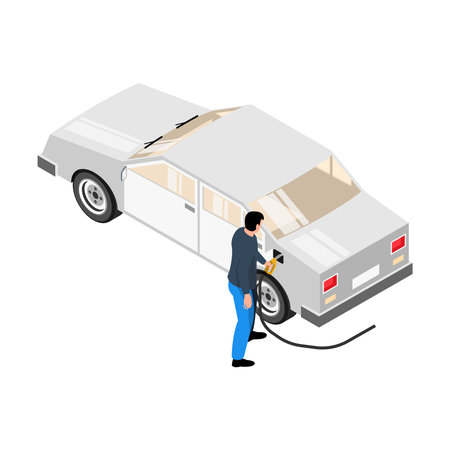 Refuelling Car Icon illustrationのイラスト素材