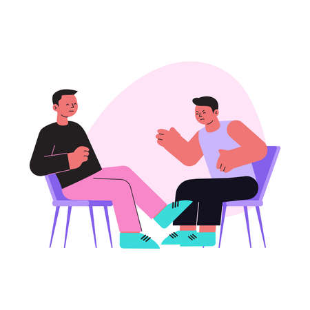 Flat Psychologist Illustrationのイラスト素材