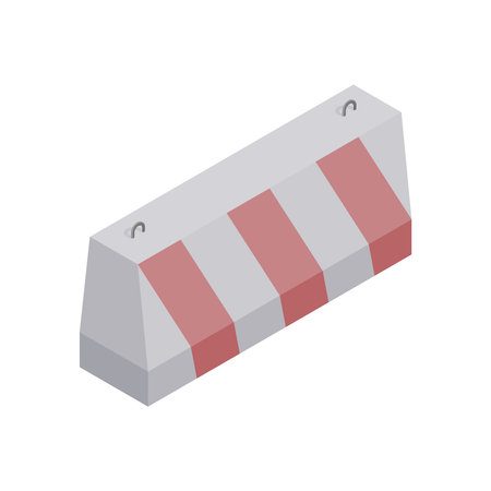 Barrier Isometric Illustrationのイラスト素材