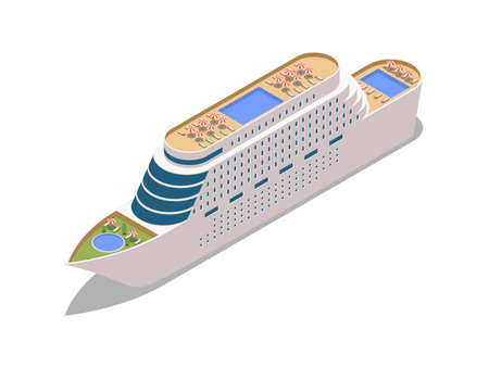 Cruise Liner Iconのイラスト素材