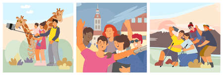 Selfie Illustration Flat
