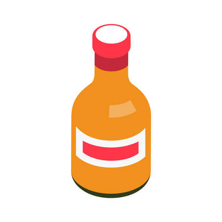 Isometric Bottle Illustrationのイラスト素材