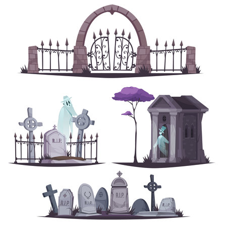 Old Cemetery Compositionsのイラスト素材