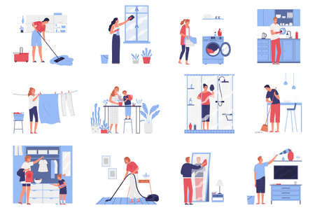 Home Cleaning Setのイラスト素材