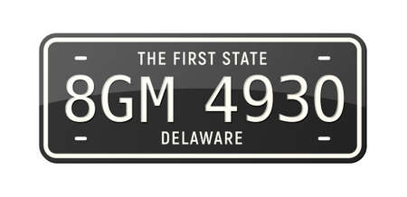 Realistic Car Numberのイラスト素材