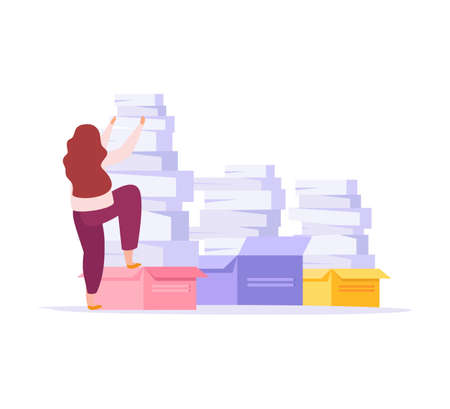 Paper Work Iconのイラスト素材