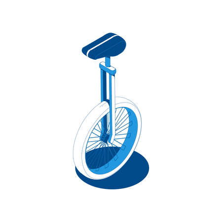 Isometric Unicycle Iconのイラスト素材