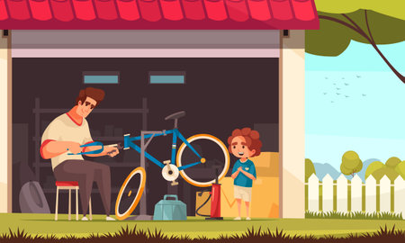 Cycle Repair Backgroundのイラスト素材