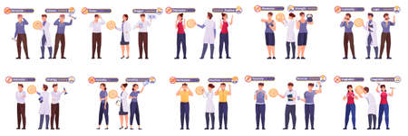 Mental Care Flat Setのイラスト素材