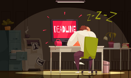 Professional Burnout Backgroundのイラスト素材