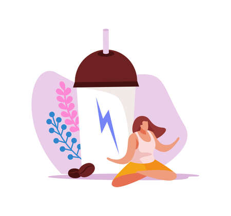 Caffeine Flat Iconのイラスト素材