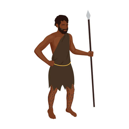 Caveman Isometric Illustrationのイラスト素材