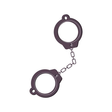 Flat Handscuffs Illustration