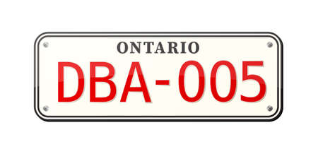 Realistic Car Numberのイラスト素材