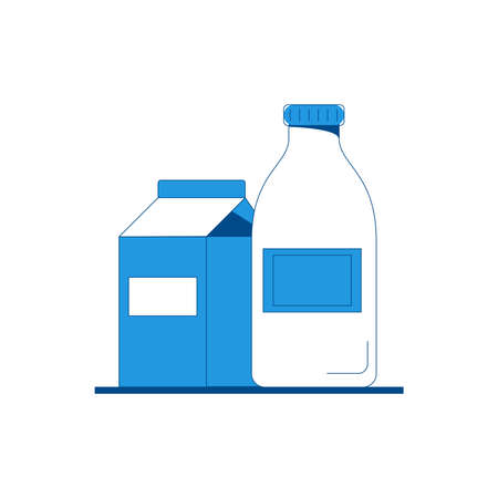 Milk Flat Iconのイラスト素材