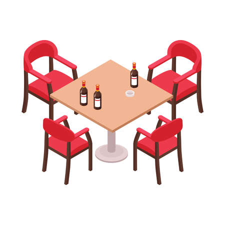 Bar Interior Iconのイラスト素材