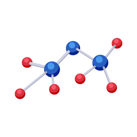 Molecule Isometric Iconのイラスト素材