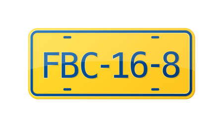 Realistic Car Numberのイラスト素材