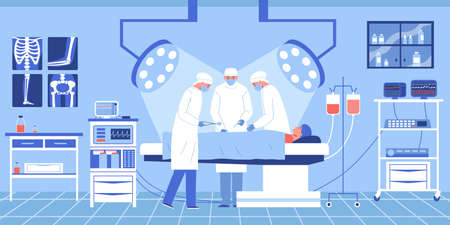 Hospital Surgical Operation Compositionのイラスト素材