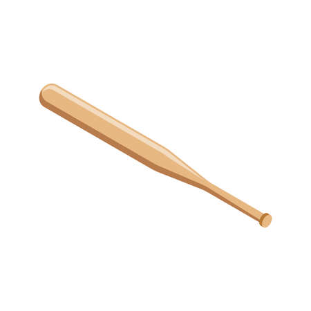 Baseball Bat Isometric Compositionのイラスト素材