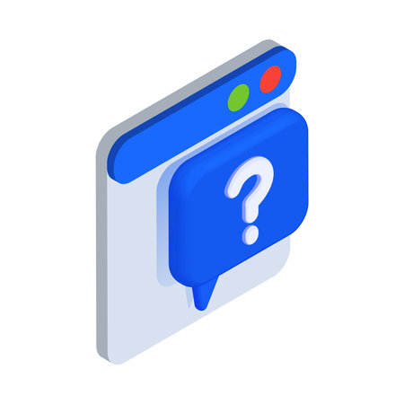 Question Service Isometric Compositionのイラスト素材