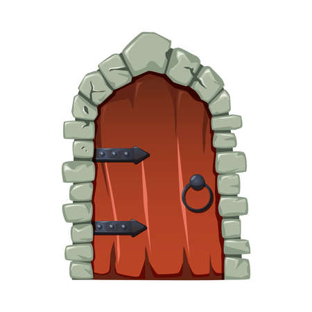 Cartoon Fairytale Door Compositionのイラスト素材