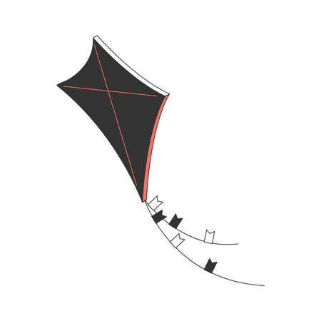 Air Kite Isometric Compositionのイラスト素材
