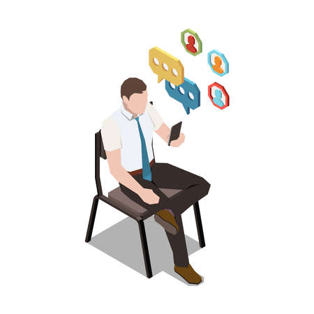Social Network Relax Compositionのイラスト素材