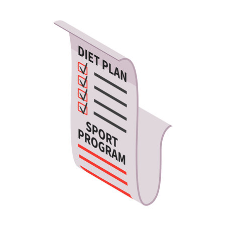 Diet Plan Receipt Compositionのイラスト素材