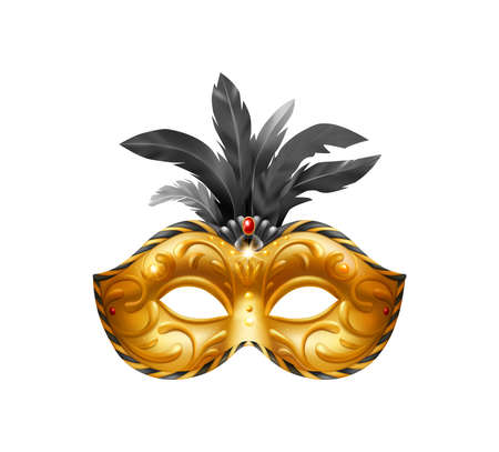 Golden Mask Realistic Compositionのイラスト素材