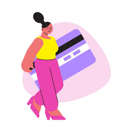 Credit Card Shopping Compositionのイラスト素材