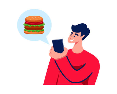 I Want Burger Compositionのイラスト素材