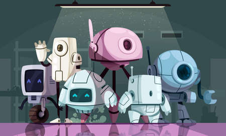 Artificial Intelligence Futuristic Illustrationのイラスト素材