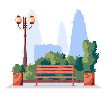 Summer Park Elementのイラスト素材