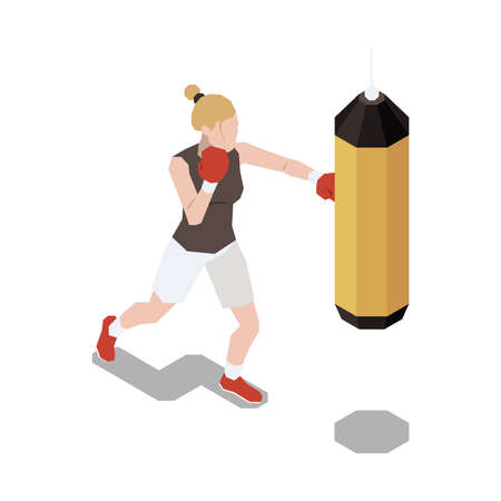 Boxing Stress Management Compositionのイラスト素材