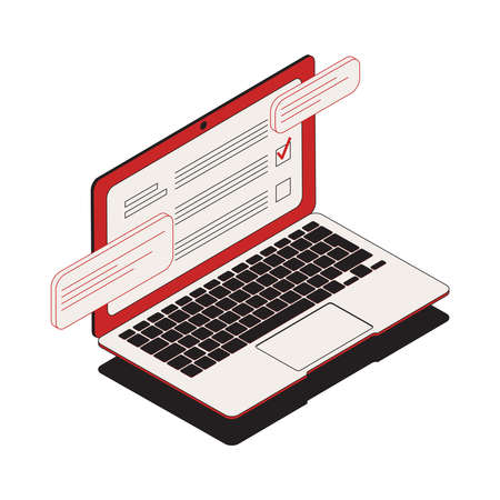 Election Via Laptop Compositionのイラスト素材