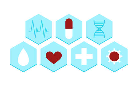 Medicine Cellular Icons Compositionのイラスト素材