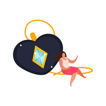 Jewelry Flat Iconのイラスト素材