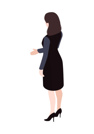 Businesswoman Isometric Iconのイラスト素材