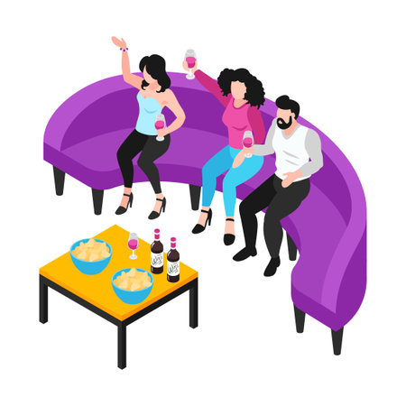 Party Isometric Iconのイラスト素材