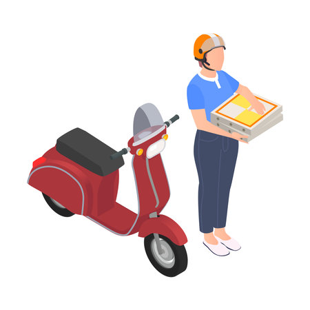 Pizza Delivery Iconのイラスト素材