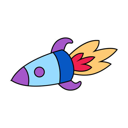 Rocket Doodle Iconのイラスト素材